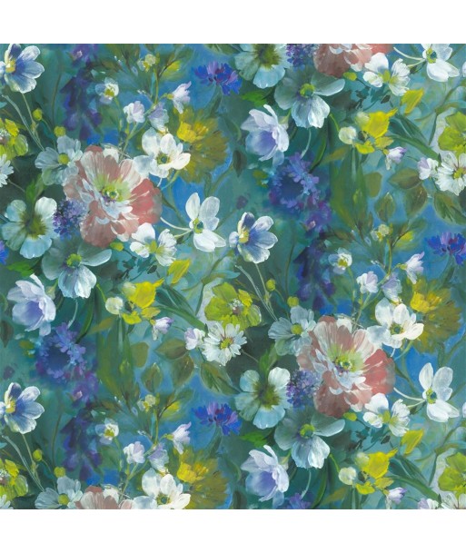 Tissu Gladys Blossom Cobalt les muscles