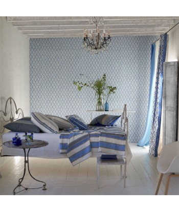 Papier Peint Pergola Trellis Cobalt les muscles