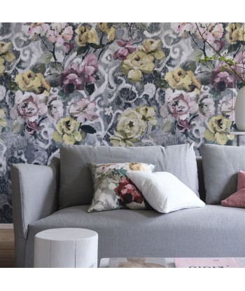 Papier Peint Tapestry Flower Platinum france