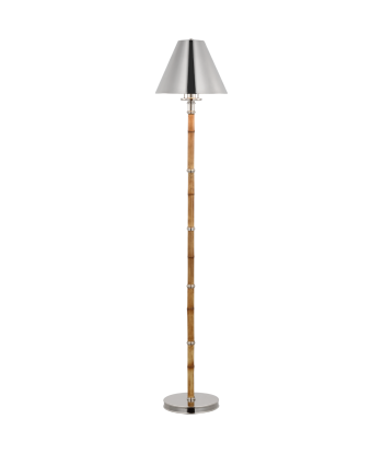 Lampadaire Dalfern Bambou Abat-Jour Nickel l'achat 