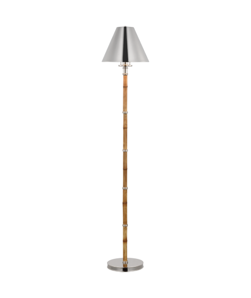 Lampadaire Dalfern Bambou Abat-Jour Nickel l'achat 