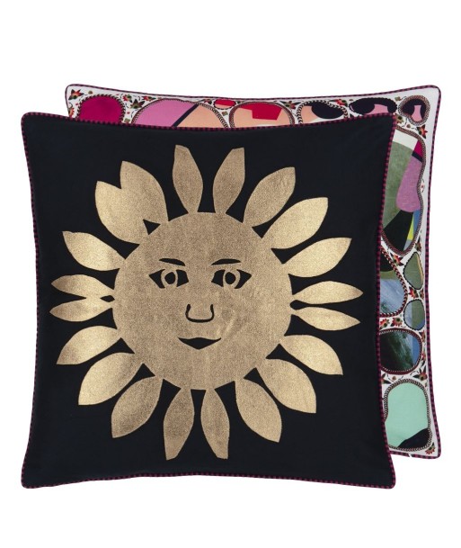 Coussin Hello Sunshine - Or la livraison gratuite