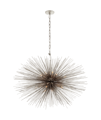 Lustre Strada Medium Ovale Feuille d'Argent Bruni Fin de série