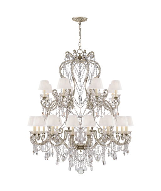 Lustre Adrianna Large Feuille d'Argent Antique sur le site 