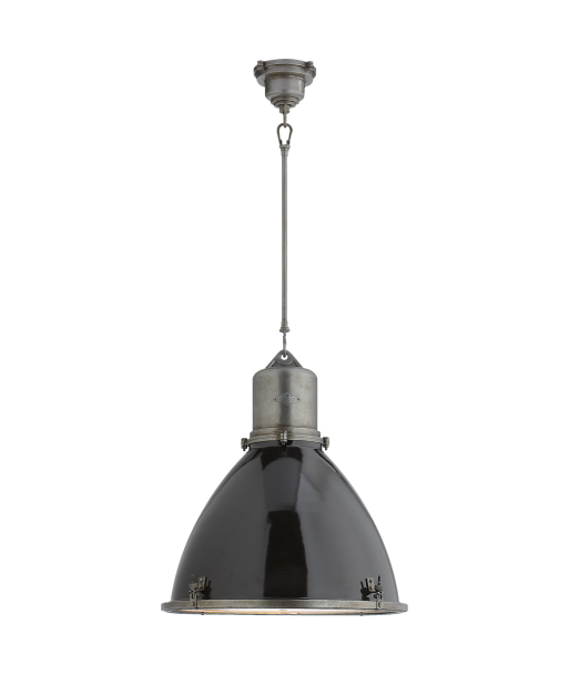 Suspension Fulton Large Acier Industriel Noir sur le site 