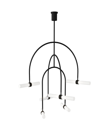 Lustre Calumn 6-Lumières Noir Faites des économies