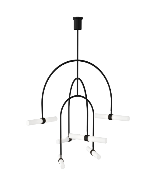 Lustre Calumn 6-Lumières Noir Faites des économies